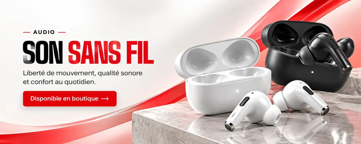 Audio, son sans fil : écouteurs sans fil disponibles en boutique.